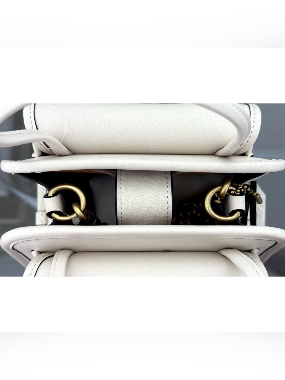 COACH Safari Tote Crossbody Bag, CHALK - Picture 6 of 11